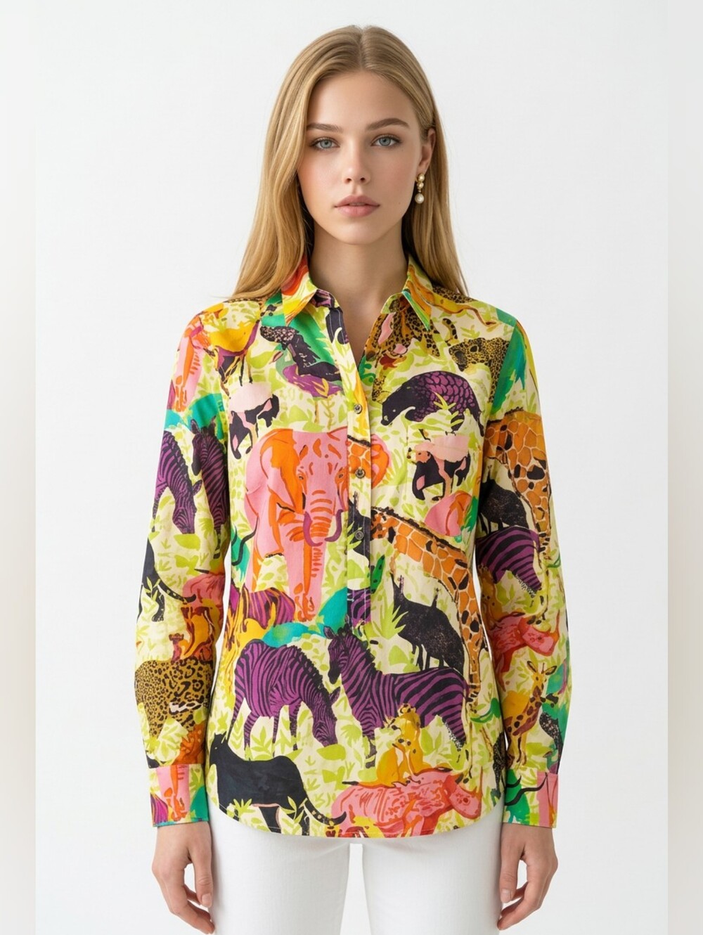 J. Crew Ratti Safari Print Pullover Shirt